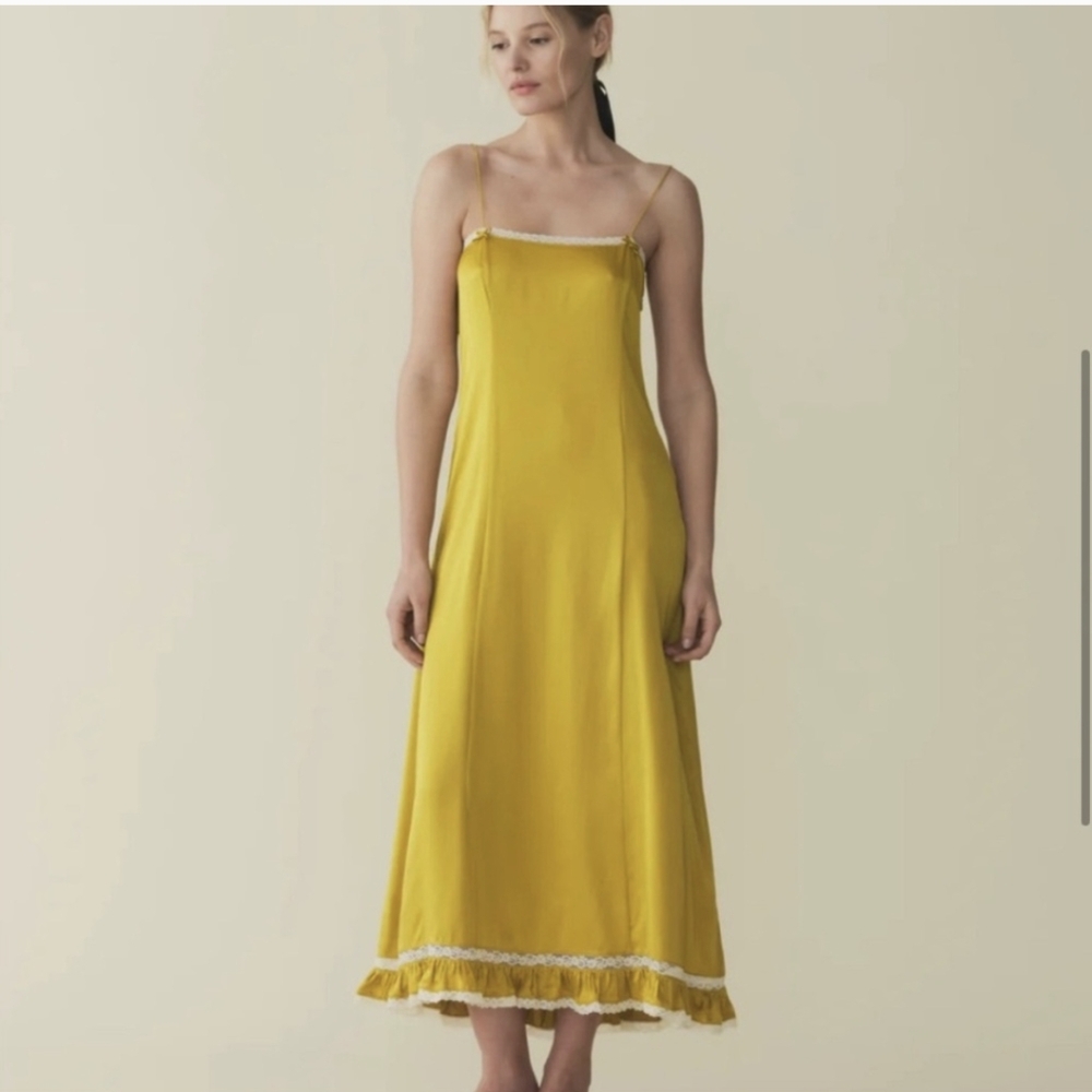 Doen Celano Silk Dress Palmetto Color Size M